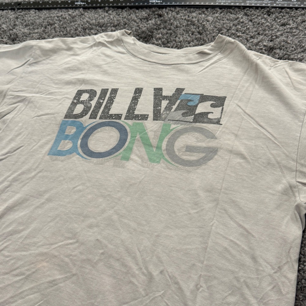 Vintage Billabong Graphic T-Shirt Mens XL Grey Excellent Short Sleeve 0000259